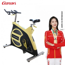 广州商用动感单车（黑配黄）  室内动感健身车厂家